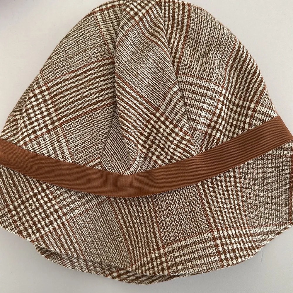 Vintage Plaid Bucket Hat Burberry Old Money aesthetic Sun Hat